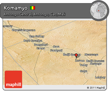 Satellite Panoramic Map of Komamyo