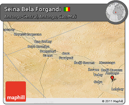 Satellite Panoramic Map of Seïna Bela Forgandi