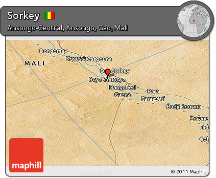 Satellite Panoramic Map of Sorkey