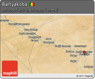 Satellite Panoramic Map of Bartyakoba