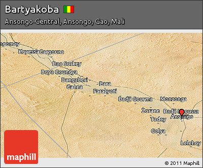 Satellite Panoramic Map of Bartyakoba