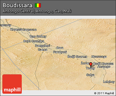 Satellite Panoramic Map of Boudissara