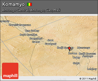 Satellite Panoramic Map of Komamyo