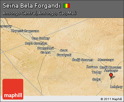 Satellite Panoramic Map of Seïna Bela Forgandi