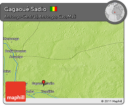 Physical 3D Map of Gagaoué Sadio