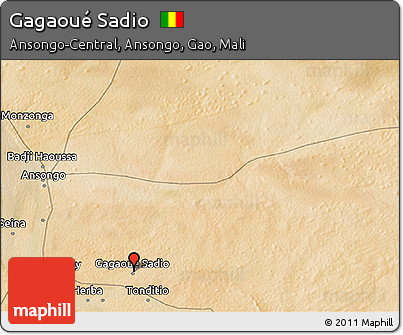 Satellite 3D Map of Gagaoué Sadio