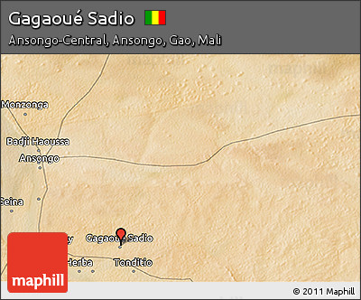 Satellite 3D Map of Gagaoué Sadio