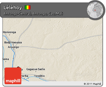 Shaded Relief 3D Map of Léléhoy