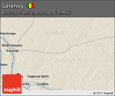 Shaded Relief 3D Map of Léléhoy