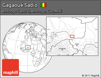 Blank Location Map of Gagaoué Sadio
