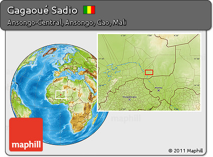 Physical Location Map of Gagaoué Sadio