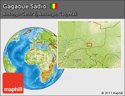 Physical Location Map of Gagaoué Sadio