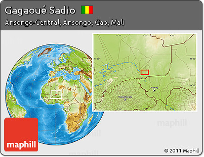 Physical Location Map of Gagaoué Sadio