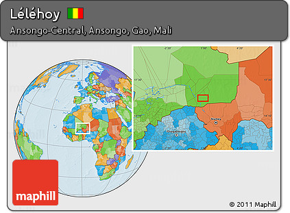 Political Location Map of Léléhoy
