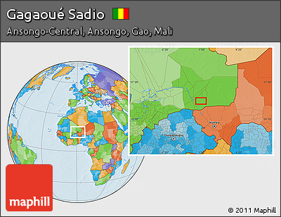 Political Location Map of Gagaoué Sadio