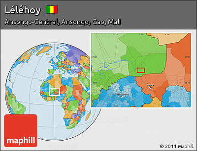 Political Location Map of Léléhoy