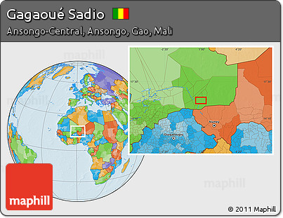 Political Location Map of Gagaoué Sadio