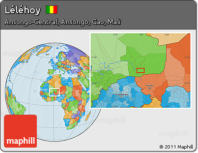 Political Location Map of Léléhoy