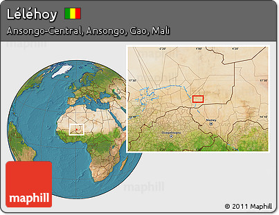 Satellite Location Map of Léléhoy