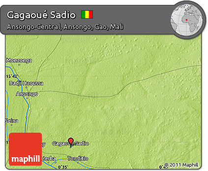 Physical Map of Gagaoué Sadio