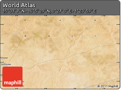 Satellite Map of the Area around 15° 48' 18" N, 0° 55' 29" E