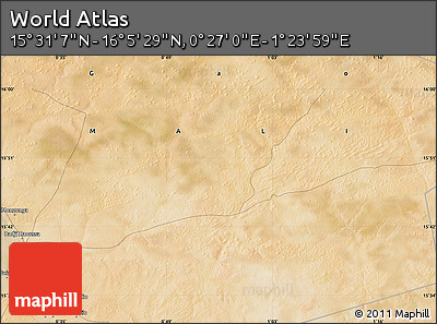 Satellite Map of the Area around 15° 48' 18" N, 0° 55' 29" E