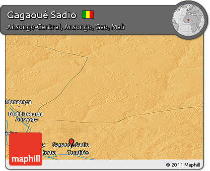 Political Panoramic Map of Gagaoué Sadio