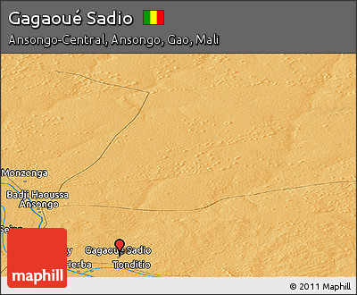 Political Panoramic Map of Gagaoué Sadio