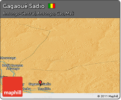 Political Panoramic Map of Gagaoué Sadio
