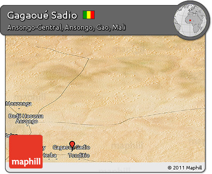 Satellite Panoramic Map of Gagaoué Sadio