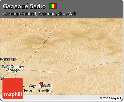 Satellite Panoramic Map of Gagaoué Sadio