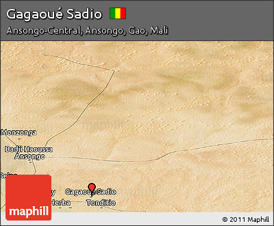 Satellite Panoramic Map of Gagaoué Sadio