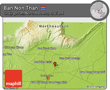 Physical 3D Map of Ban Non Than