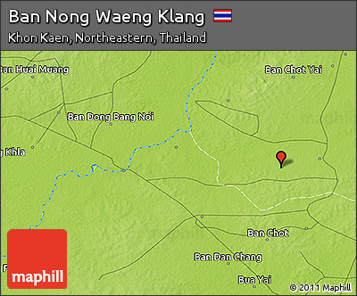Physical 3D Map of Ban Nong Waeng Klang