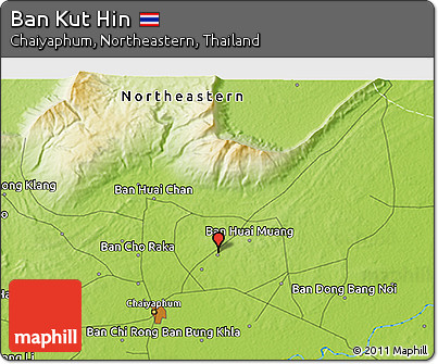 Physical 3D Map of Ban Kut Hin