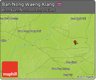 Physical 3D Map of Ban Nong Waeng Klang