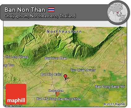 Satellite 3D Map of Ban Non Than