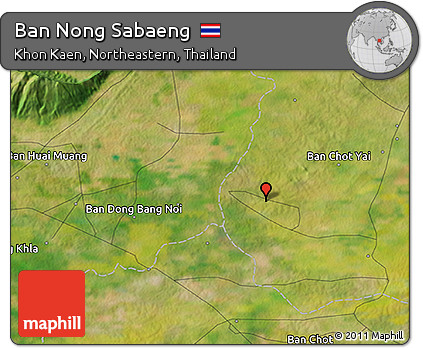 Satellite 3D Map of Ban Nong Sabaeng