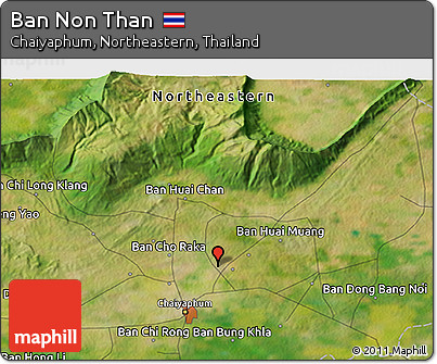 Satellite 3D Map of Ban Non Than