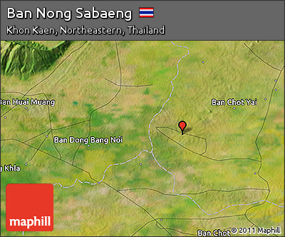 Satellite 3D Map of Ban Nong Sabaeng