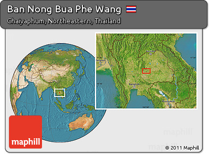 Satellite Location Map of Ban Nong Bua Phe Wang