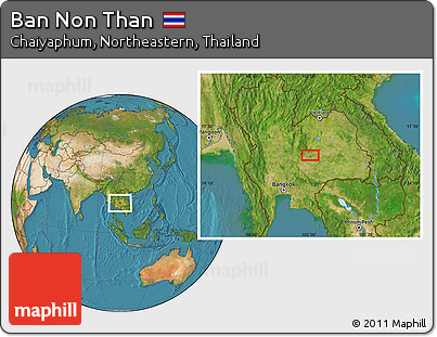 Satellite Location Map of Ban Non Than