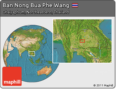 Satellite Location Map of Ban Nong Bua Phe Wang