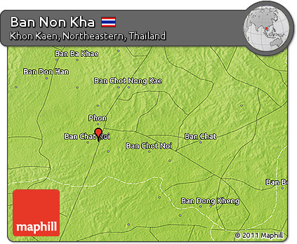 Physical 3D Map of Ban Non Kha