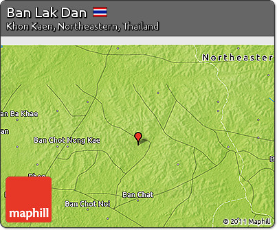 Physical 3D Map of Ban Lak Dan