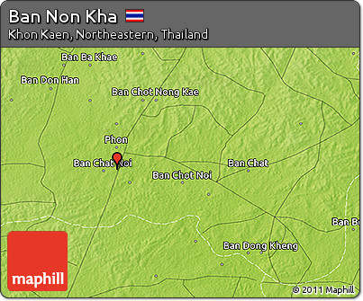 Physical 3D Map of Ban Non Kha
