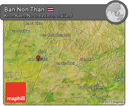 Satellite 3D Map of Ban Non Than