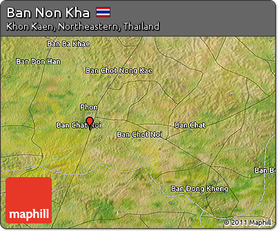 Satellite 3D Map of Ban Non Kha