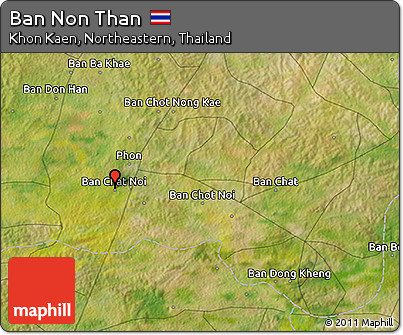 Satellite 3D Map of Ban Non Than