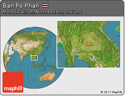 Satellite Location Map of Ban Po Phan